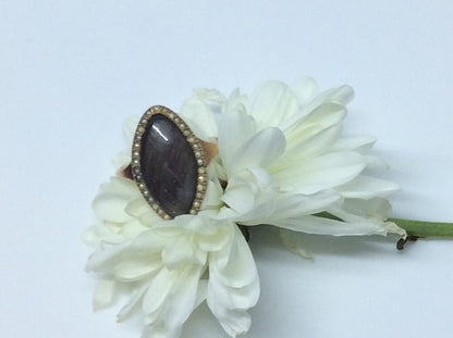 Antique Georgian Seed Pearl and Hair Plait Ring