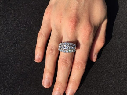 Vintage Three Row Diamond Ring