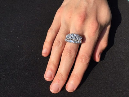 Vintage Three Row Diamond Ring