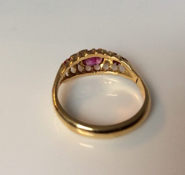 Antique Victorian 1.02ct Ruby and Rose Cut Diamond Ring