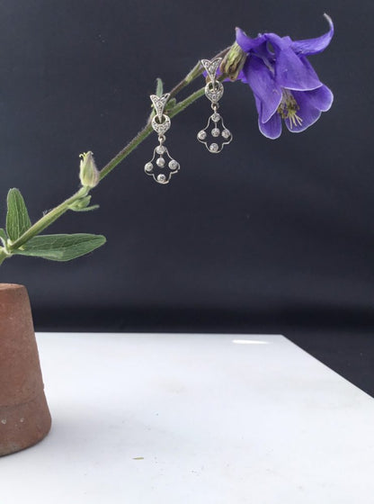 Antique Edwardian Diamond Drop Earrings