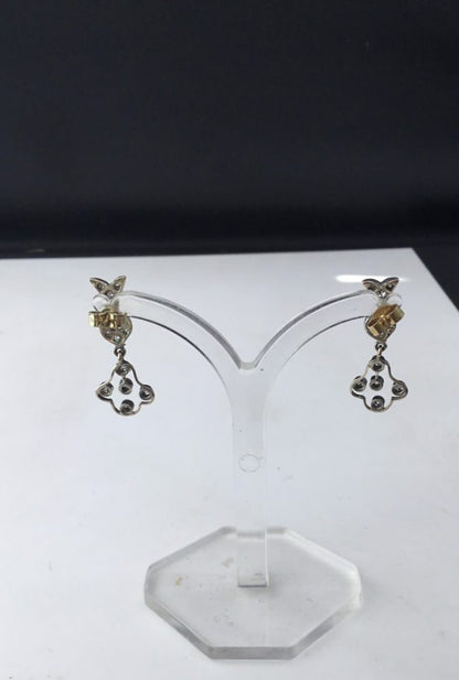 Antique Edwardian Diamond Drop Earrings