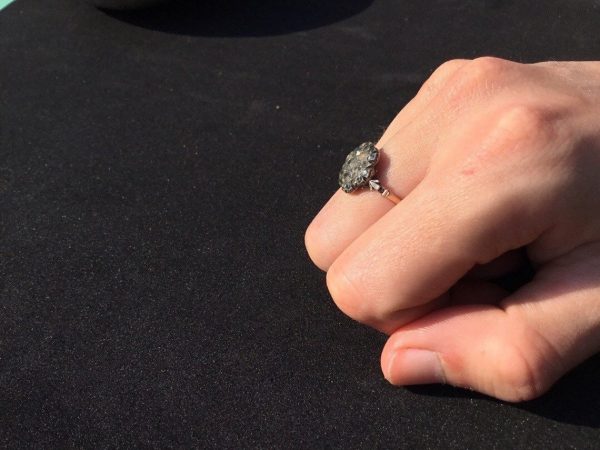 Rare Antique Georgian Paste Set Gold Ring