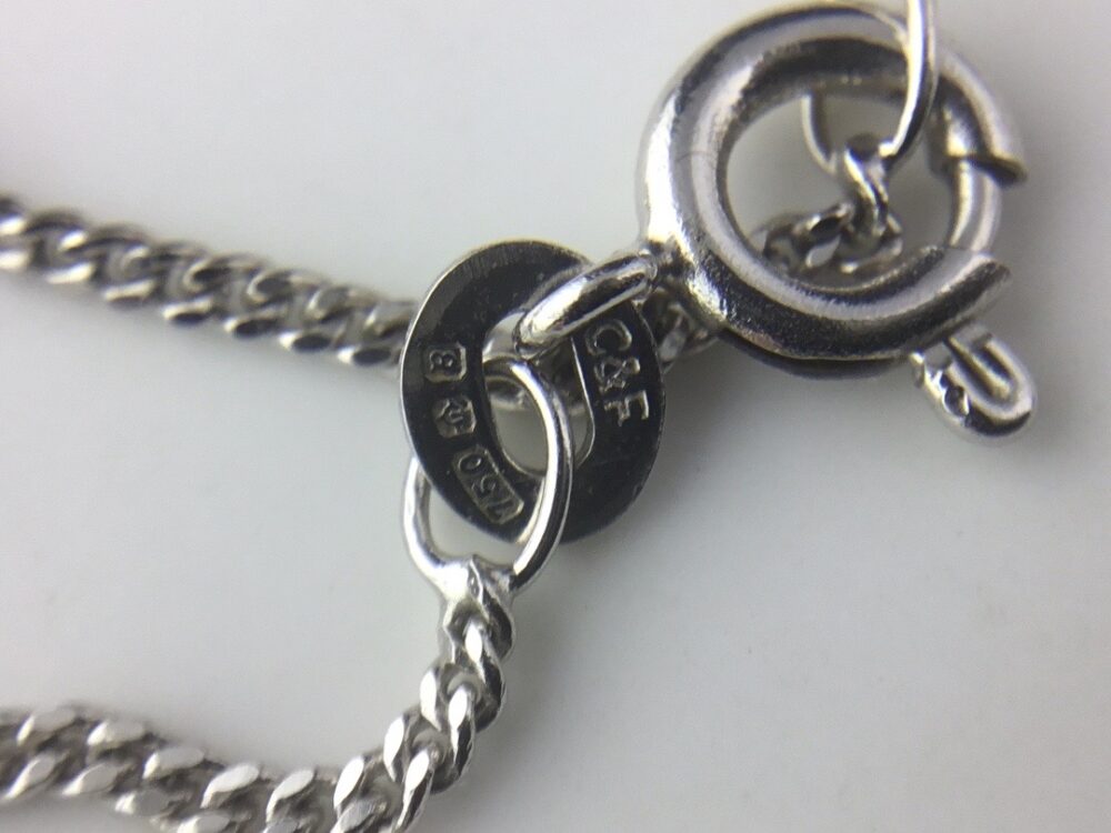 Vintage Sapphire and Diamond Pendant in 18ct White Gold