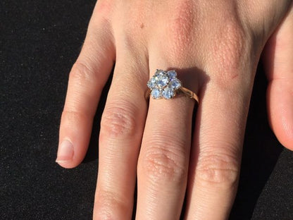 Vintage Diamond Daisy Cluster Ring, 1.53 Carats