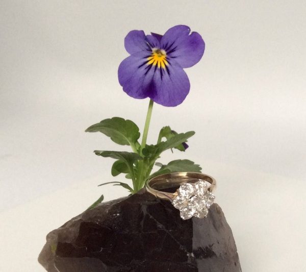 Vintage Diamond Daisy Cluster Ring, 1.53 Carats