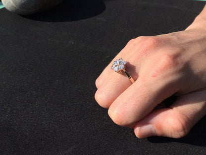 Vintage Diamond Daisy Cluster Ring, 1.53 Carats