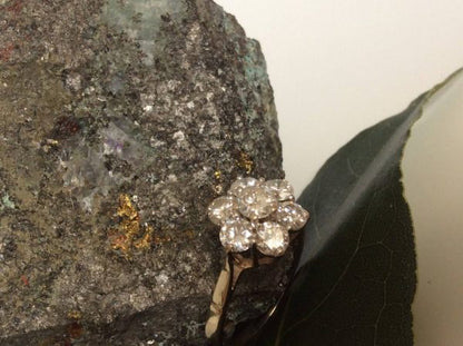 Vintage Diamond Daisy Cluster Ring, 1.53 Carats
