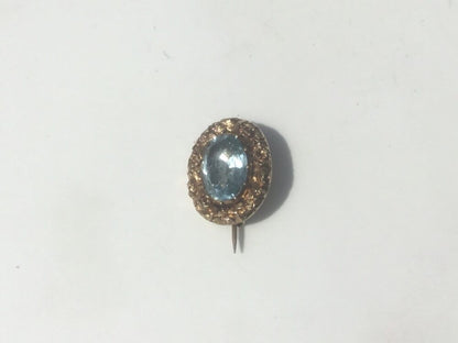 Antique Late Georgian Regency Aquamarine Brooch in 18 Carat Gold Floral Setting