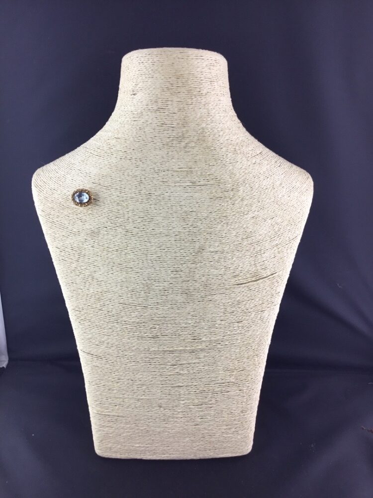 Antique Late Georgian Regency Aquamarine Brooch in 18 Carat Gold Floral Setting