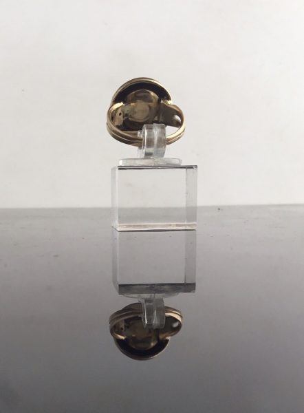 Antique Victorian Etruscan Style Lapis Lazuli Set Ring