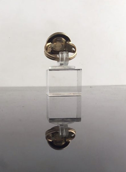 Antique Victorian Etruscan Style Lapis Lazuli Set Ring