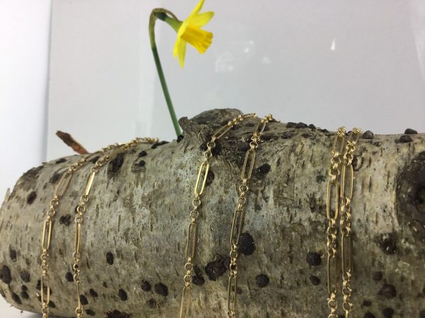 Antique Edwardian Gold Fancy Long Guard Chain Necklace