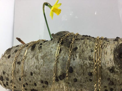 Antique Edwardian Gold Fancy Long Guard Chain Necklace