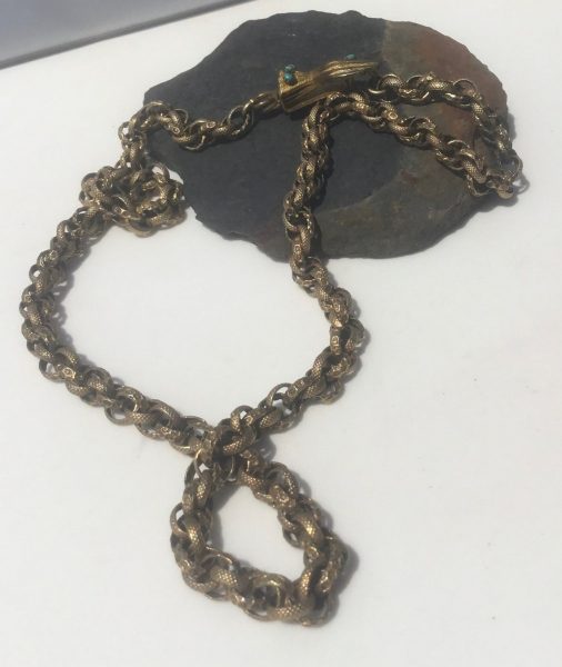 Antique 19th Century Regency Hand Clasp Choker Necklace