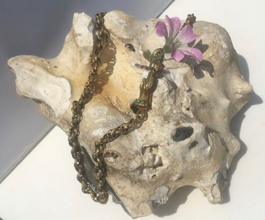 Antique 19th Century Regency Hand Clasp Choker Necklace