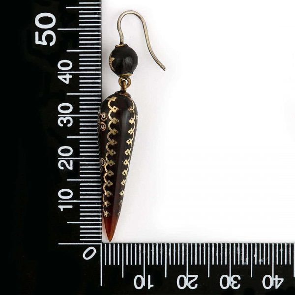 Antique Victorian Yellow Gold and Silver Pique Earrings, Circa 1870