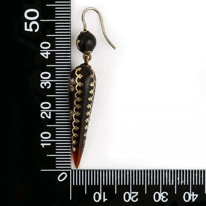 Antique Victorian Yellow Gold and Silver Pique Earrings, Circa 1870