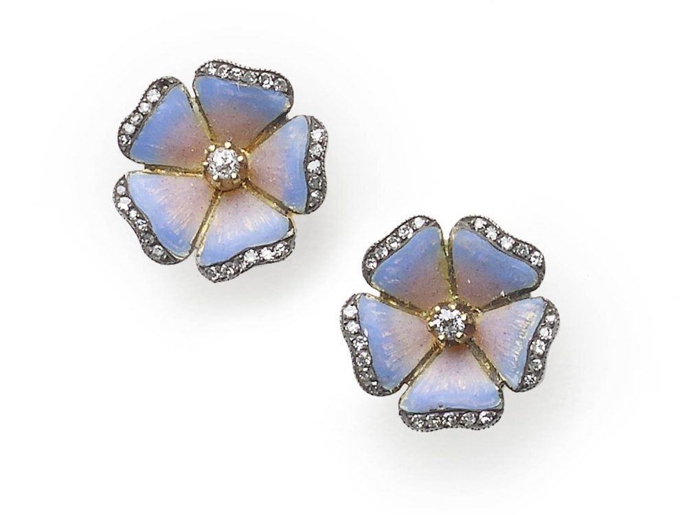 Enamel Flower Earrings