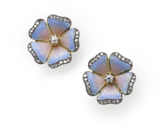 Enamel Flower Earrings
