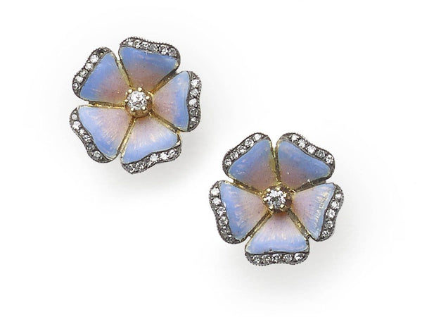 Enamel Flower Earrings