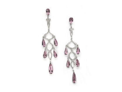 Morganite Diamond Chandelier Earrings