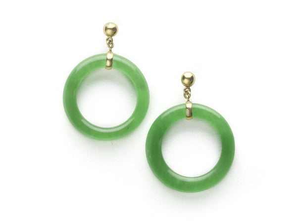 Jade Hoop Earrings