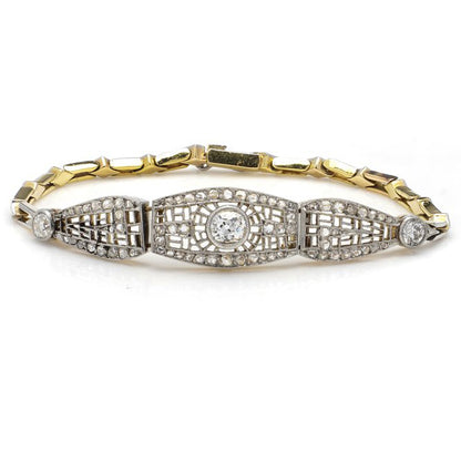 Edwardian Antique 1.35ct Old Cut Diamond Bracelet