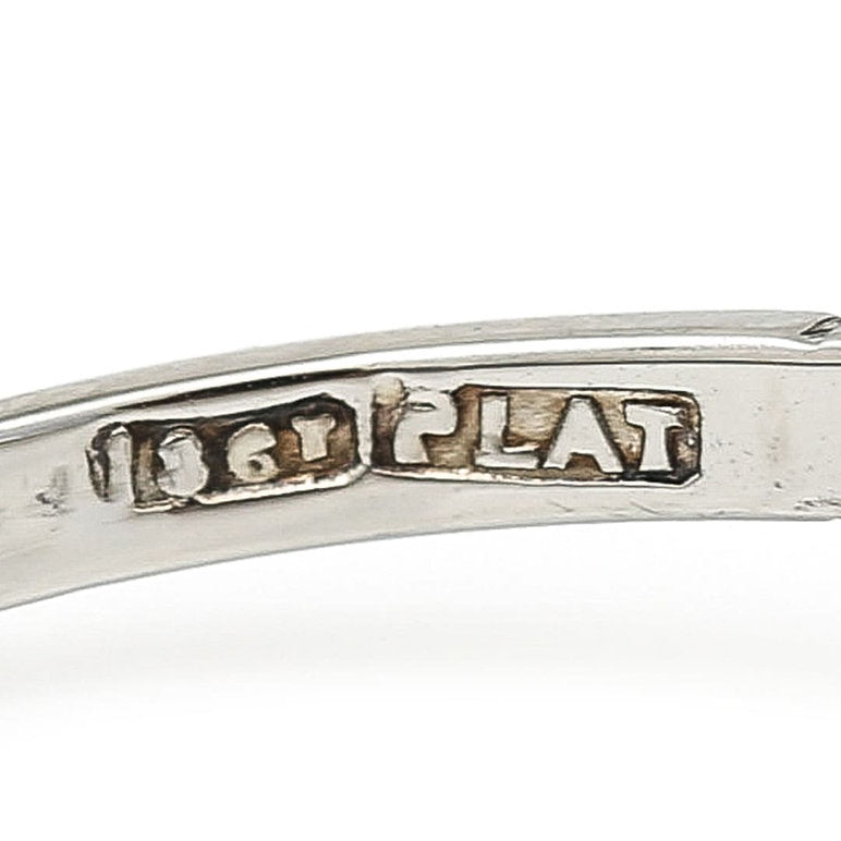 Edwardian Antique 1ct Old Mine Cut Diamond Cluster Engagement Ring in white gold and platinum