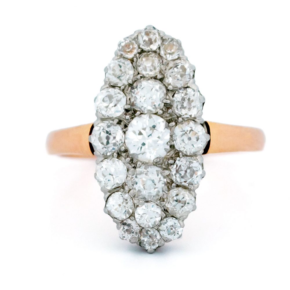 Edwardian Antique 1.25ct Old Mine Cut Diamond Ring