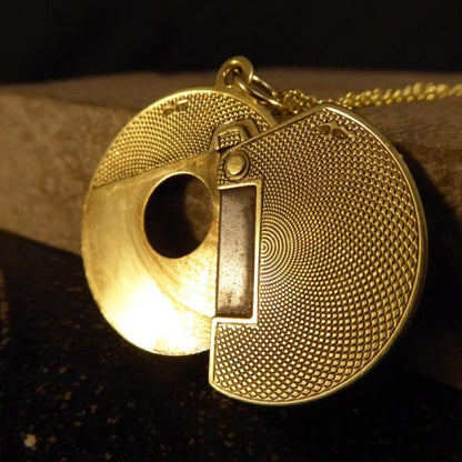 Edwardian Antique Gold Cigar Cutter Pendant on a Chain