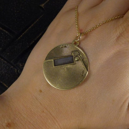 Edwardian Antique Gold Cigar Cutter Pendant on a Chain