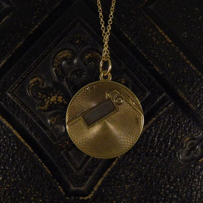 Edwardian Antique Gold Cigar Cutter Pendant on a Chain
