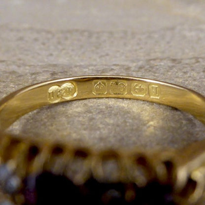 Edwardian Antique Vibrant Ruby and Old Cut Diamond Ring