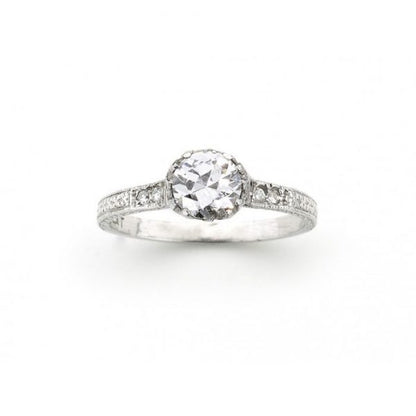 Edwardian Cut Diamond 0.62ct Platinum Ring
