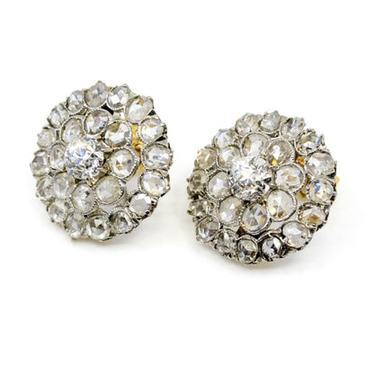 Edwardian Diamond Cluster Earrings