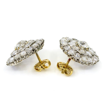 Edwardian Diamond Cluster Earrings