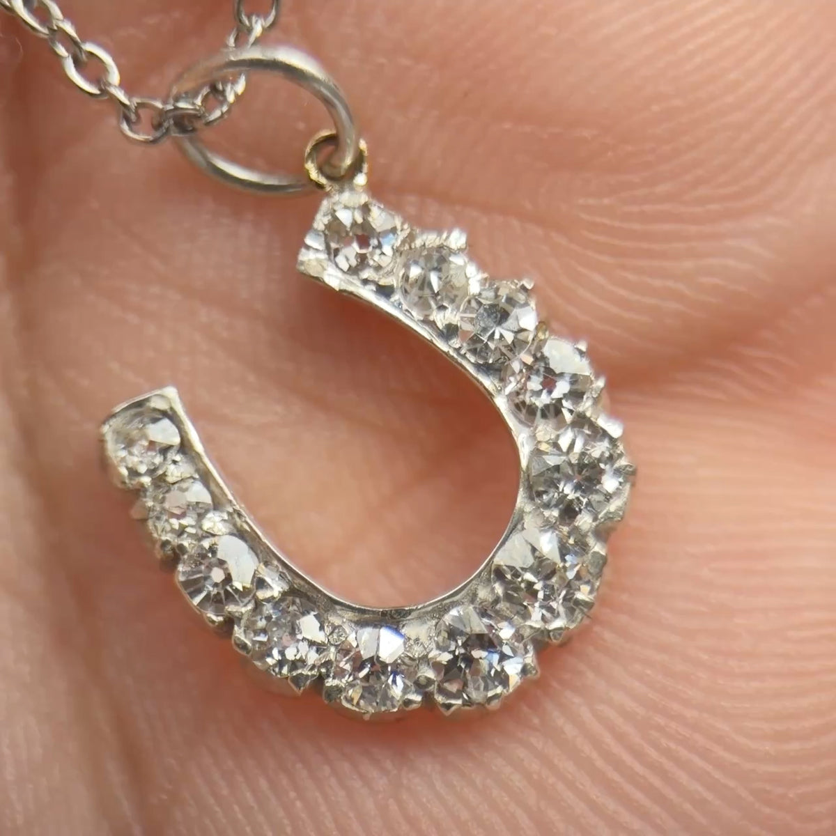 Edwardian Diamond Horseshoe Pendant