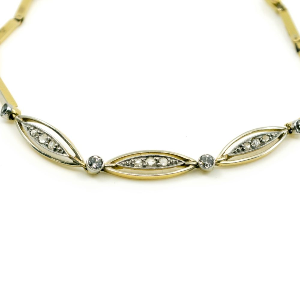 Edwardian Diamond and Gold Bracelet