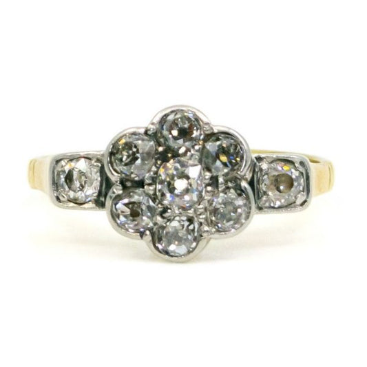 Edwardian Old Mine Cut Diamond Gold Ring