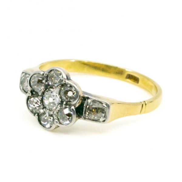 Edwardian Old Mine Cut Diamond Gold Ring