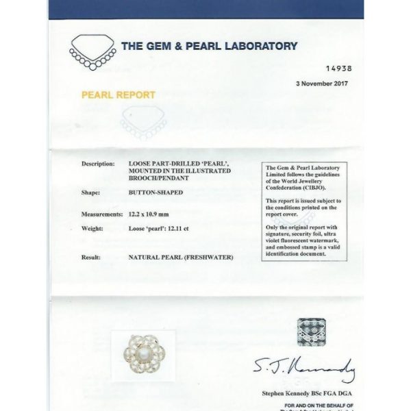 Edwardian Pearl and Diamond Platinum on Gold Brooch