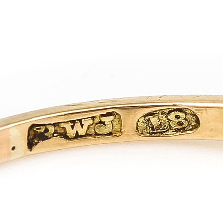 Antique Edwardian Pearl and Old Cut Diamond Cluster Engagement Ring