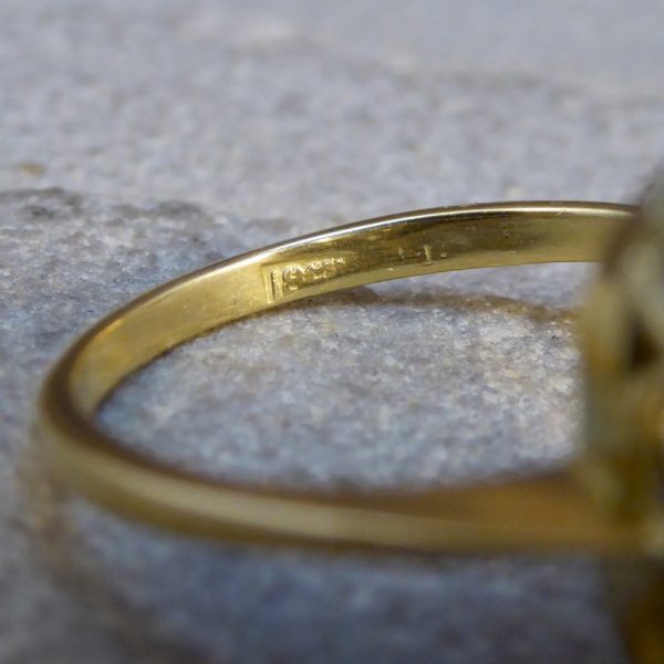 Edwardian Style Aquamarine 1.50ct and Diamond Cluster Ring