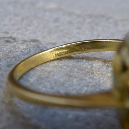 Edwardian Style Aquamarine 1.50ct and Diamond Cluster Ring