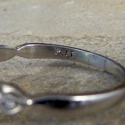 Edwardian Style Emerald and Diamond Oval Cluster Platinum Ring