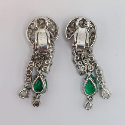 Emerald and Diamond Earrings by Pierre Sterlé