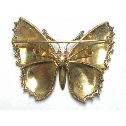 Enamel Butterfly Brooch