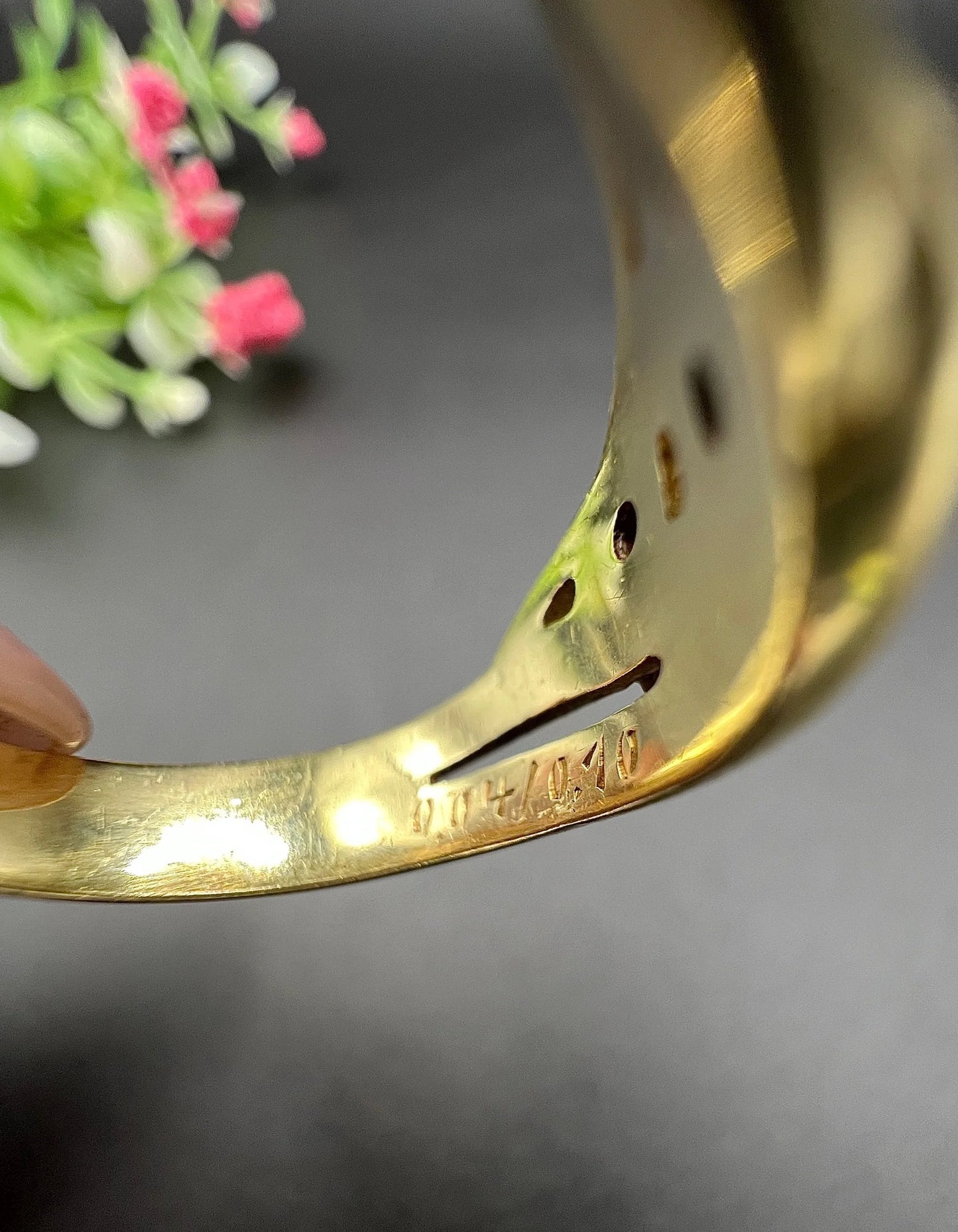 Vintage 14 Carat Yellow Gold Ruby and Diamond Double Headed Snake Ring, Circa 1930