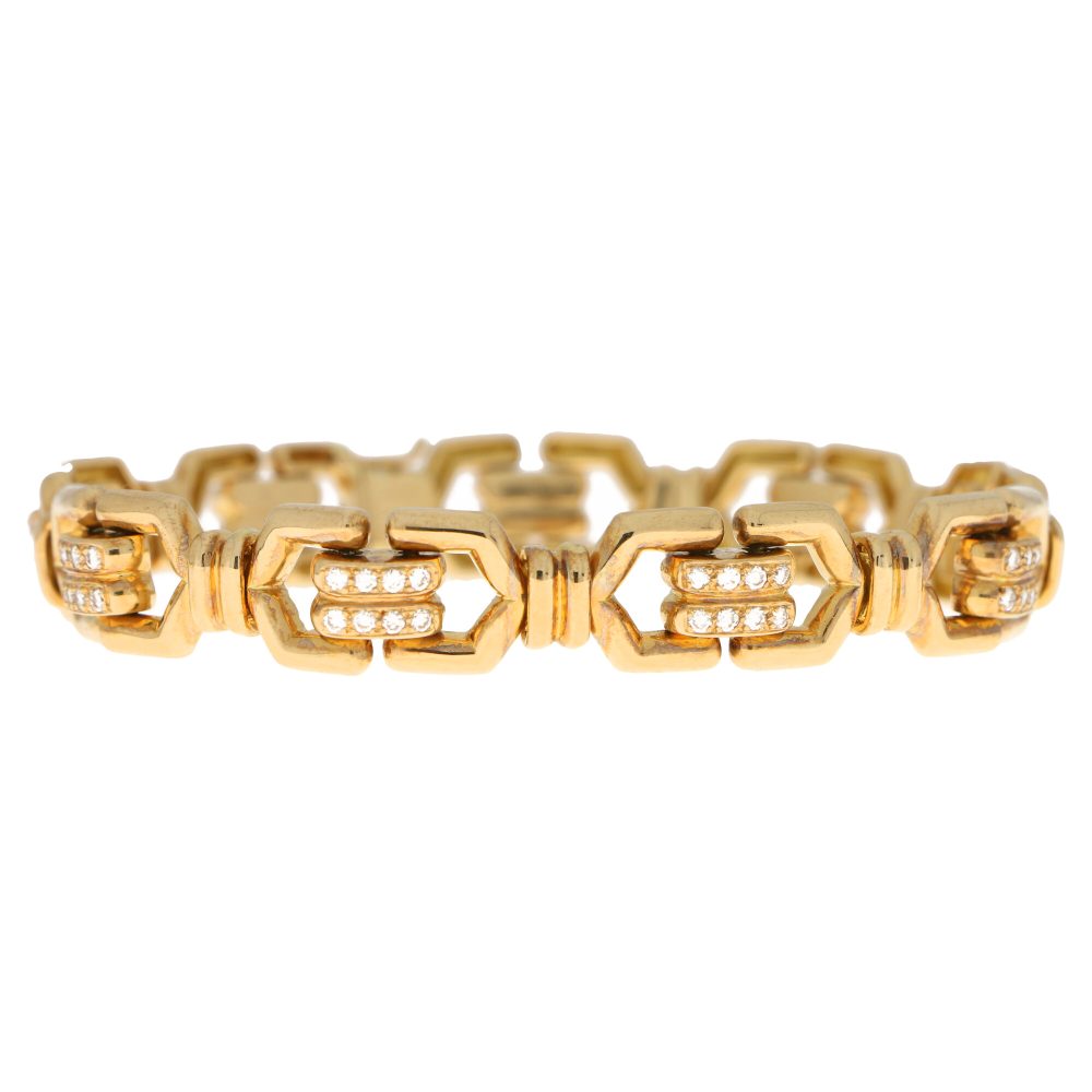 Mauboussin 1.45ct Diamond Set 18ct Yellow Gold Link Bracelet